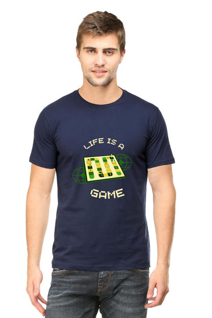 Life Is A Game Rounded Neck T-shirt