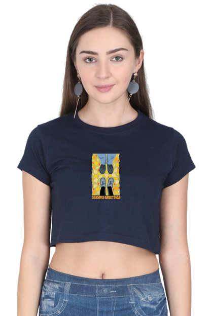 Seasons Greetings Women's Crop Top T-shirt
