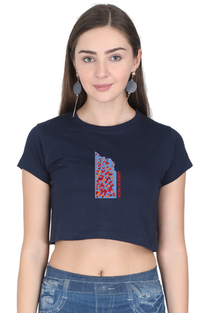 Leaves of Poetry Women's Crop Top T-shirt