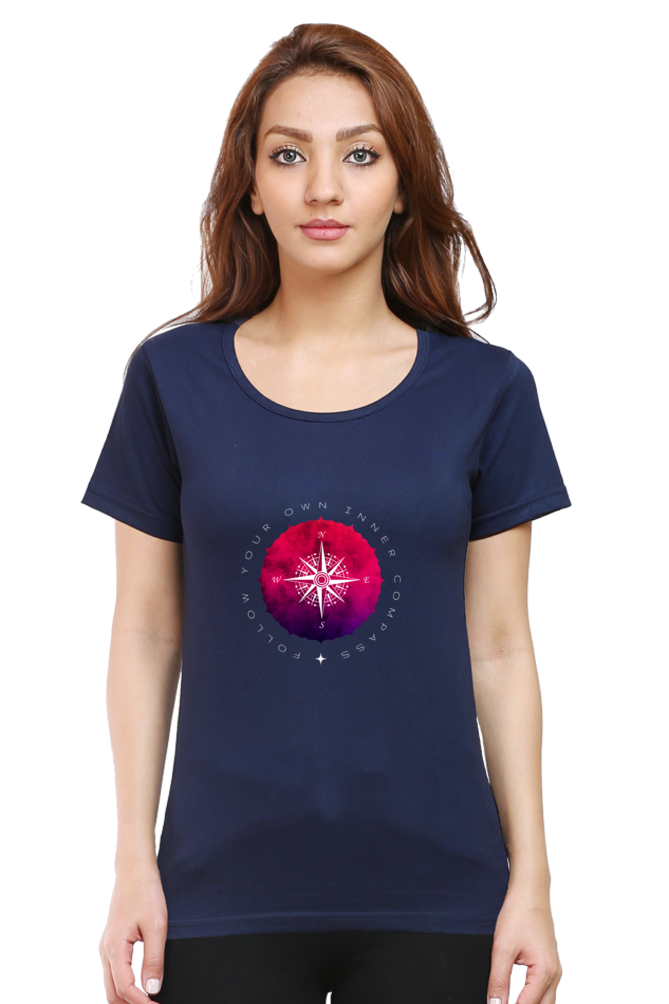 Inner Compass Women's Rounded Neck T-shirt