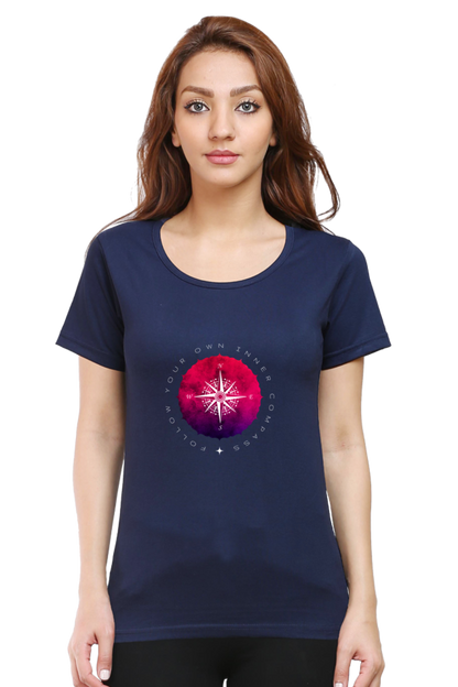 Inner Compass Women's Rounded Neck T-shirt