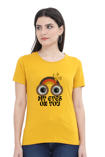 Eyes On You Women's Rounded Neck T-shirt