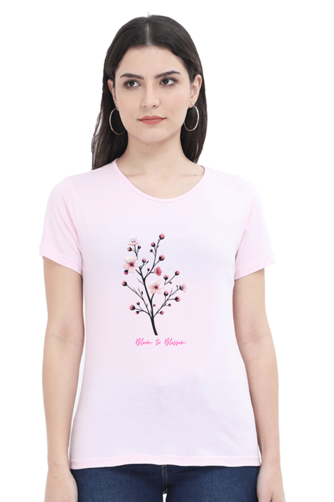 Bloom To Blossom Women's Rounded Neck T-shirt