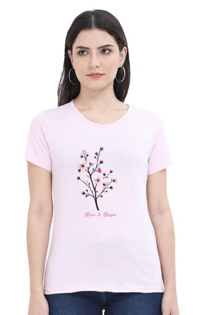 Bloom To Blossom Women's Rounded Neck T-shirt