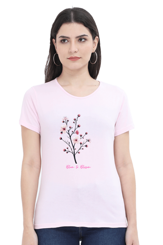 Bloom To Blossom Women's Rounded Neck T-shirt