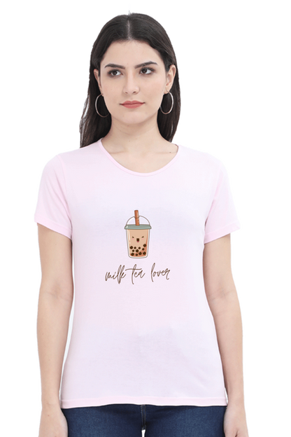 Milk Tea Lover Women's Rounded Neck T-shirt