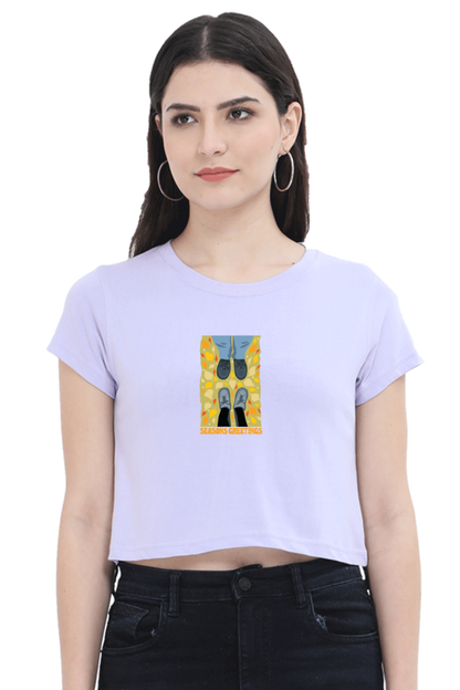 Seasons Greetings Women's Crop Top T-shirt