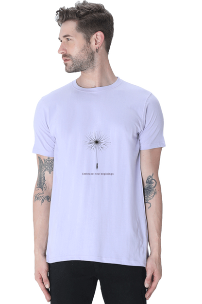 Embrace New Beginnings Rounded Neck T-shirt