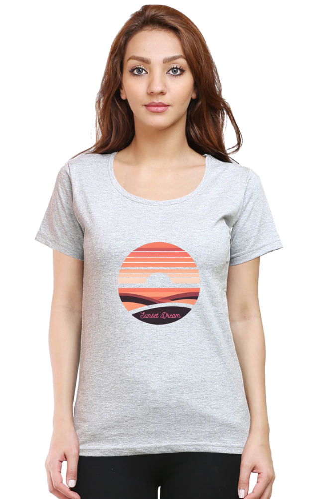 Sunset Dream Women's Rounded Neck T-shirt