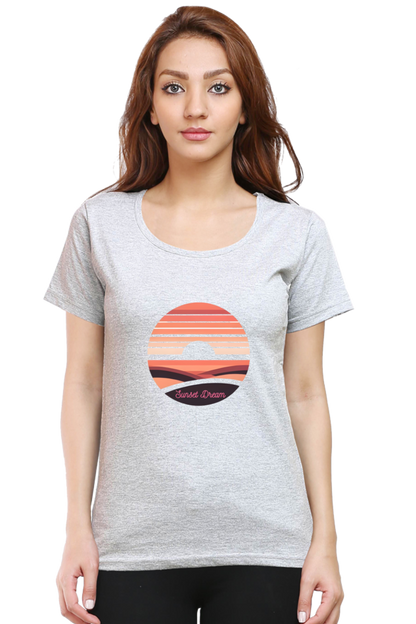 Sunset Dream Women's Rounded Neck T-shirt