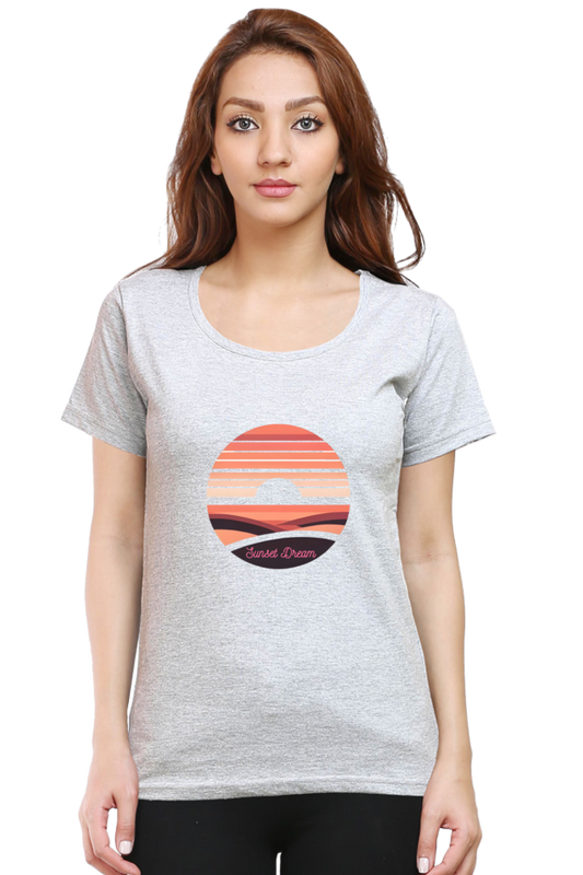 Sunset Dream Women's Rounded Neck T-shirt