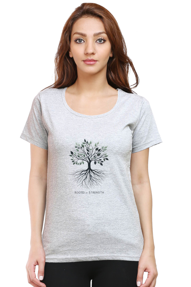 Rooted In Strength Women's Rounded Neck T-shirt