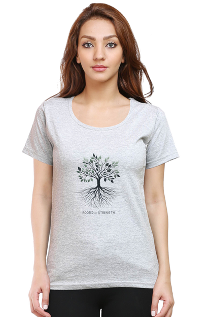 Rooted In Strength Women's Rounded Neck T-shirt