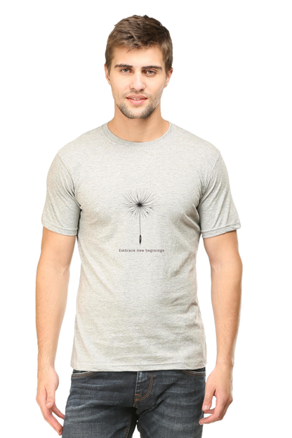 Embrace New Beginnings Rounded Neck T-shirt