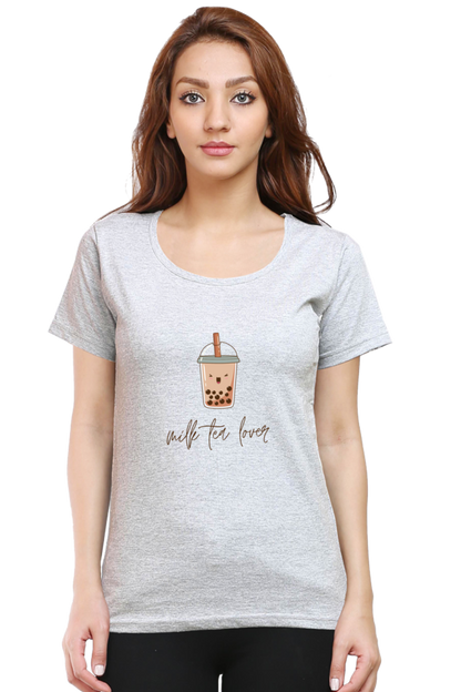 Milk Tea Lover Women's Rounded Neck T-shirt