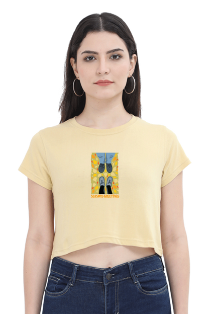 Seasons Greetings Women's Crop Top T-shirt