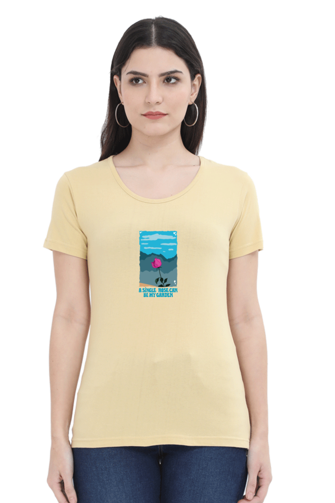 Garden of Rose Women's Rounded Neck T-shirt