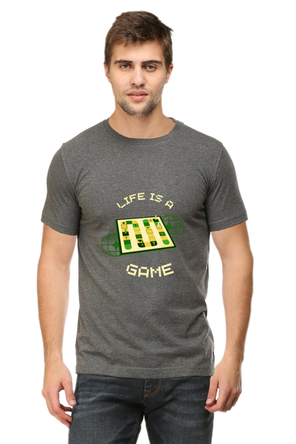 Life Is A Game Rounded Neck T-shirt