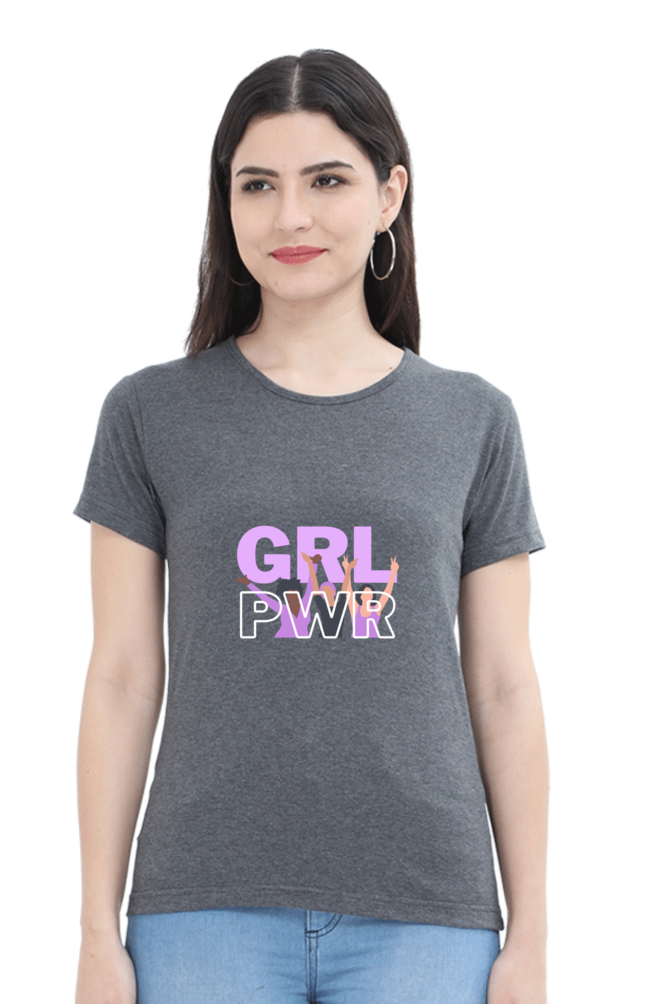 Girl Power Women's Rounded Neck T-shirt