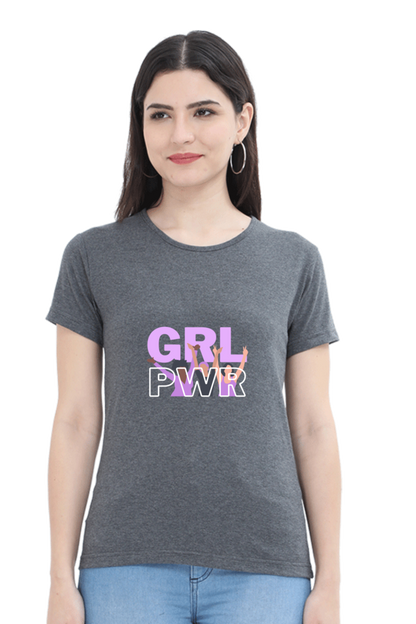 Girl Power Women's Rounded Neck T-shirt