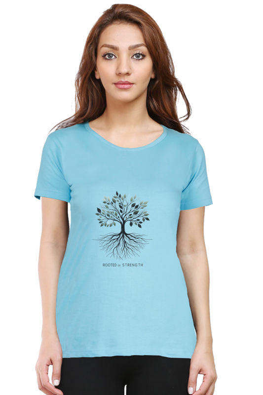 Rooted In Strength Women's Rounded Neck T-shirt