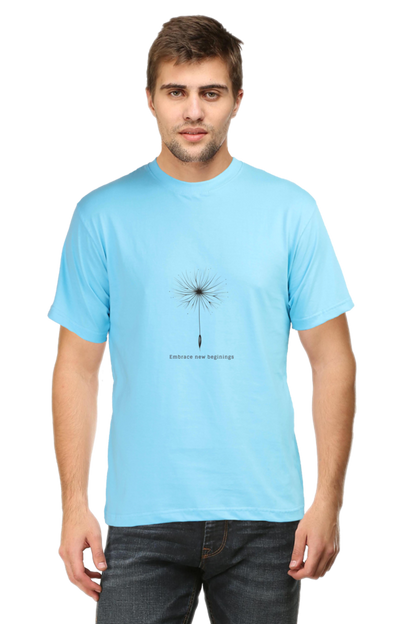Embrace New Beginnings Rounded Neck T-shirt