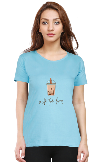 Milk Tea Lover Women's Rounded Neck T-shirt