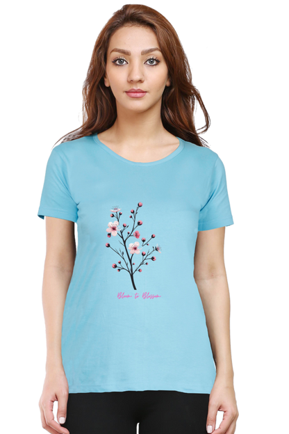 Bloom To Blossom Women's Rounded Neck T-shirt