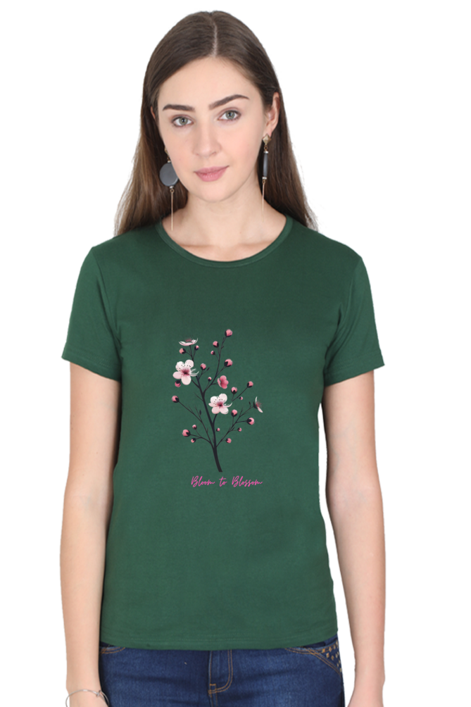 Bloom To Blossom Women's Rounded Neck T-shirt