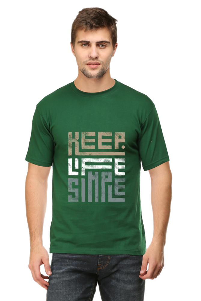 Keep Life Simple Men's Rounded Neck T-shirt