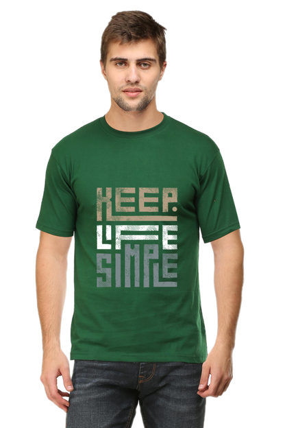 Keep Life Simple Men's Rounded Neck T-shirt