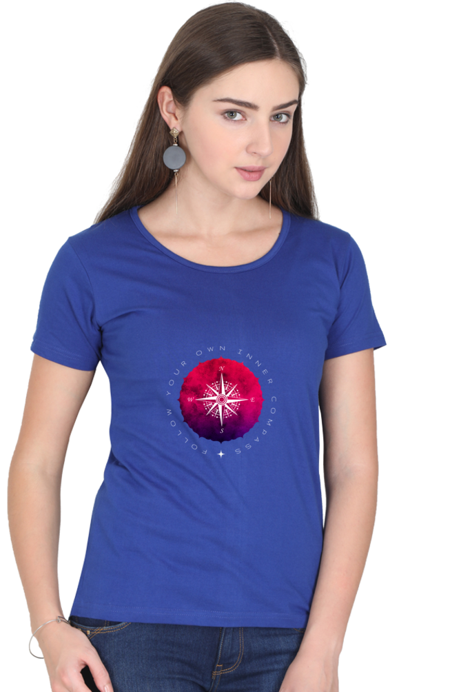 Inner Compass Women's Rounded Neck T-shirt