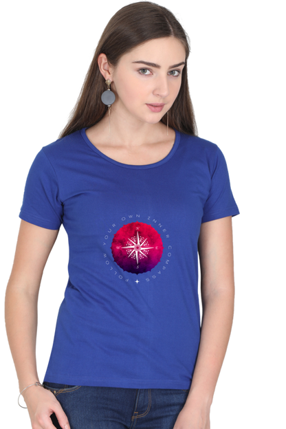 Inner Compass Women's Rounded Neck T-shirt