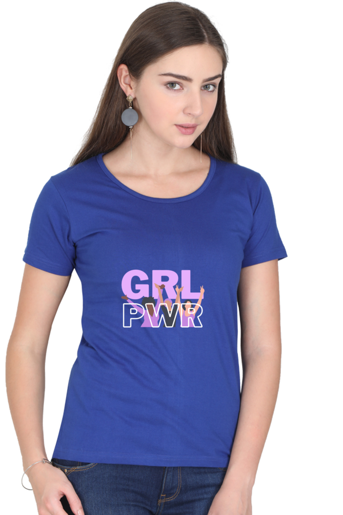 Girl Power Women's Rounded Neck T-shirt