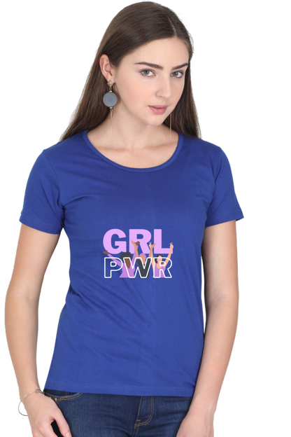 Girl Power Women's Rounded Neck T-shirt