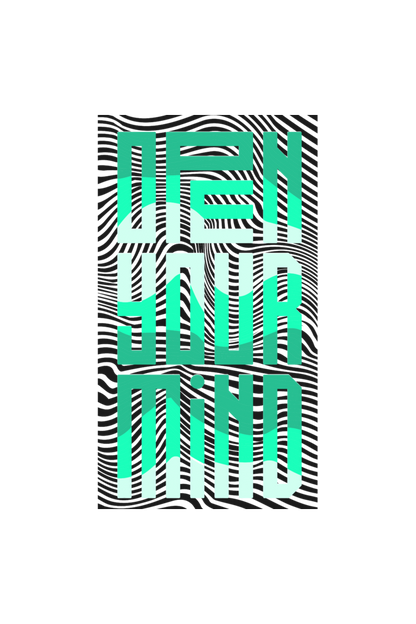 Open Your Mind Men's Rounded Neck T-shirt