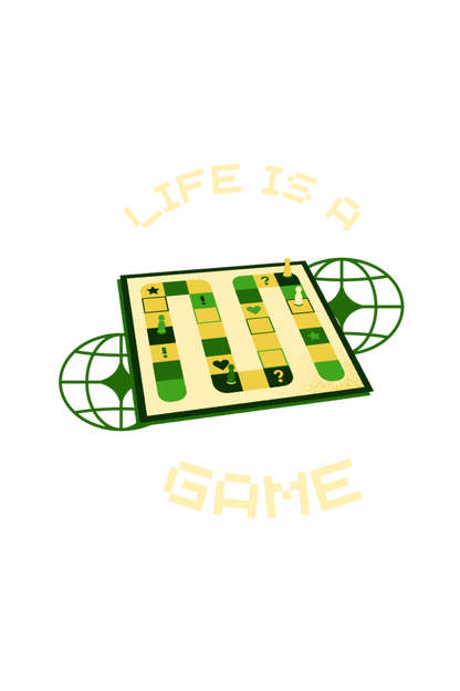 Life Is A Game Rounded Neck T-shirt